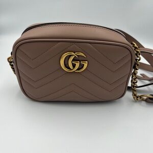 New Gucci Marmont  Mini Camara bag Porcelain Rose